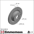 Produktbild: 2x Zimmermann 150.3498.52 Bremsscheibe für BMW 1 3 2 4 F20 F21 F30 F80 E91 E93