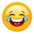 Produktbild: XL Smiley-Aufkleber Tears I rund Ø 30 cm I kfz_309