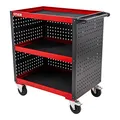 Produktbild: STIER Servicewagen, Werkstattwagen, mit Lochplattenverkleidung, HxBxT 960x810x543 mm, mit Rollen, DREI Etagen
