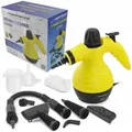 Produktbild: Esperanza Dampfreiniger Dampfreiniger Reinigungsgerät Handdampfreiniger, 1050,00 W, Hochdruckdampf mit vielen Zubehören gelb