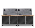 Produktbild: Ondis24 Werkstatt Set 240cm 2x Werkbank Metall 6x Lochwand Montagewerkbank