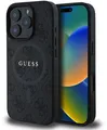 Produktbild: Guess PU Leather 4G Colored Ring MagSafe Back Cover für iPhone 16 Pro Max Black