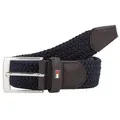Produktbild: Tommy Hilfiger Stoffgürtel New Adan Belt 3,5 cm breit NEW ADAN BELT aus geflochtenem Stretch-Gurtbandgewebe blau 90
