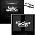 Produktbild: Herdset BOSCH Backofen Pyrolyse + Wolkenstein Induktionskochfeld Doppel-Flexzonen autark 60cm