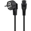 Produktbild: Kaltgerätekabel Notebook, C5 > Schutzkontakt-Stecker schwarz, 1,8 Meter, abgewinkelter Stecker