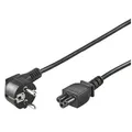 Produktbild: GOOBAY Netzanschlusskabel (Schutzkontakt) abgewinkelt, 1,8 m, Schwarz, 1.8 m - Schutzkontaktstecker (Typ F, CEE 7/7) 90 - Gerätebuchse C5