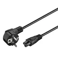 Produktbild: Goobay 68004 90 Grad Stromkabel 1,8 Meter / Netzkabel mit Micky Maus Stecker / 90° abgewinkelter Schutzkontaktstecker auf IEC 320 C5 Buchse / 1,8m
