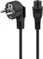 Produktbild: Goobay 68004 Netzanschlusskabel (Schutzkontakt) abgewinkelt, 1,8 m, Schwarz, 1.8