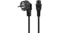 Produktbild: Kabel sieciowy (styk ochronny) kątowy, 1,8 m, czarny - Długość kabla 1.8 m