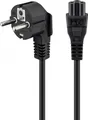 Produktbild: Netzkabel (Schutzkontakt) abgewinkelt, 1,8 m, Schwarz, (3*0,75 mm²)