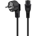Produktbild: goobay Kaltgerätekabel Notebook, C5 > Schutzkontakt-Stecker, Kabel, schwarz