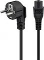Produktbild: Goobay® Netzkabel (Schutzkontakt) abgewinkelt, 1,8 m, Schwarz, (3*0,75 mm²)