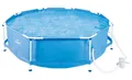 Produktbild: CRIVIT Pool Metal Frame Ø 300 x 76 cm Gartenpool max. 4383 Liter mit Filterpumpe