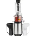 Produktbild: H.Koenig GSX18 Entsafter / Slow juicer / 1 L Fassungsvermögen / 400 W / Tropfstopsystem / mit Tresterbehälter / Edelstahl / schwarz