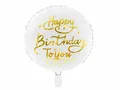 Produktbild: Folienballon Happy Birthday To You, 35cm, weiß