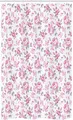 Produktbild: ABAKUHAUS Shabby Chic Schmaler Duschvorhang, Rosa Rosen Frühling, Badezimmer Deko Set aus Stoff mit Haken, 120 x 180 cm, Pale Pink Weiß Grau