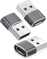 Produktbild: USB C Female to USB Male Adapter Pack of 3, Type A Power Supply Charger Cable