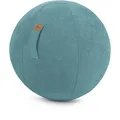 Produktbild: Sitting-Ball Sitzball ALFA 65cm, Veloursoptik, Büro, ergonomisch, petrol
