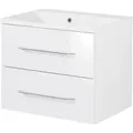 Produktbild: FACKELMANN Waschtischunterschrank inkl. Gussbecken B.CLEVER / Soft-Close-System / Maße (B x H x T): ca. 60 x 48,5 x 46 cm / Möbel fürs WC oder B...