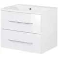 Produktbild: Waschtischunterschrank Inkl. Gussbecken B.clever / Maße (b X H X T): Ca. 60 X 48,5 X 46 Cm / Möbel Fürs Wc Oder Badezimmer / Schrank: Weiß / Becken: Weiß'-'82903 - Fackelmann