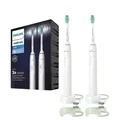 Produktbild: Philips Sonicare 3100 Elektrische Schallzahnbürste, Doppelpack, Plaque Entferner
