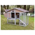 Produktbild: Kerbl Hobbyfarming Hühnerstall Bonny, 181 x 65 x 118 cm, 2 x Sitzstangen, 2 x Legenster, integrierter Auslauf