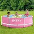 Produktbild: INTEX - Pink Metal Frame Pool (244x76cm) Swimmingpool 28290NP