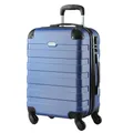 Produktbild: Monzana® Koffer Essential Größe XL Reisekoffer 120 Liter Volumen Hartschale Gel-Griffe 4 Rollen Kantenschutz Hardcase Schloss Füße Trolley Rollkoffer Blau