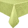 Produktbild: Erwin Müller Tischdecke, Tischwäsche Oberhausen, Jacquard Ranken grün Größe 130x170 cm - pflegeleicht, bügelleicht, eckige Decken mit Kuvertsaum