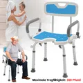 Produktbild: Duschhocker Badhocker mit Armlehnen und Rückenlehne Duschstuhl für Senioren