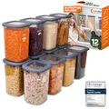 Produktbild: Viwares Vorratsdosen mit Deckel Luftdicht, 12er Vorratsbehälter Set BPA-Frei, Vorratsdose zur Müsli Mehl Aufbewahrung Küche, Praktische Organizer Küche, Frischhaltedosen für Lebensmittelaufbewahrung