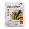 Produktbild: DURABLE Premium Prospekthülle DIN A4 Glasklar Transparent 60 Mikron PP (Polypropylen) 11 Löcher 267219 100 Stück
