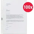Produktbild: DURABLE Premium Prospekthüllen  DIN A4 Glasklar Transparent 60 Mikron PP (Polypropylen) Öffnung oben 11 Löcher 267219 100 Stück