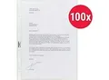 Produktbild: DURABLE Premium Prospekthüllen DIN A4 Glasklar Transparent 60 Mikron PP (Polypropylen) Öffnung oben 11 Löcher 267219 100 Stück