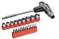 Produktbild: T-Griff Schraubendreher-Set - 21-teilig mit Bit-Aufnahme und Stecknüssen - Id...