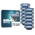 Produktbild: Gillette Mach3 Rasierklingen für Männer, 12 Original Gillette Ersatzklingen, Klingen für Herren mit Gleitstreifen für ein sanftes Gleiten und Klingenbeschichtung