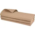 Produktbild: Gariella - 3er Set Geschirrtücher, Küchentücher, Hell-Braun, 100% Baumwolle, Putztuch mit Aufhänger, 70 x 50 cm, Waffelpiqué, Gastronomiequalität, Waffelmuster, saugstark, robust