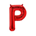 Produktbild: Folienballons Buchstaben Rot - 40/80/100 cm für Geburtstag Hochzeit Party Dekoration Happy Birthday JGA Geschenk Luftballon Abschluss Riesenballon ABI groß XXL klein Black Jungen (40 cm - P)