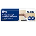 Produktbild: Tork 15840 Xpressnap Extra Soft Spenderserviette unbedruckt / Weiße Papierserviette für Serviettenspender N4 / 8x500 Stück