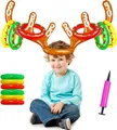 Produktbild: Weihnachten Aufblasbares Ringwurfspiel, Rentiergeweih Wurfspiel Kinder Outdoor