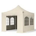 Produktbild: TOOLPORT 3x3m Aluminium Faltpavillon, inkl. 4 Seitenteile, creme