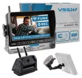 Produktbild: VSG24 7“ Funk Rückfahrsystem ELEMENT HD mit AKKU & Magnet, Monitor mit 1 x Rückfahrkamera (2,4 GHZ Digital Funk, Reichweite 21 Meter für Pferdeanhänger Wohnmobil)
