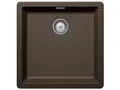 Produktbild: Schock kompakte Küchenspüle 45,6 x 45,6 cm Greenwich N-100 Bronze - CRISTADUR braune Granitspüle ohne Abtropffläche ab 50 cm Unterschrank-Breite