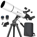 Produktbild: Teleskope für Erwachsene Astronomie, 80mm Aperture 600mm Refraktor Teleskop für Kinder, Anfänger, kompakte und tragbare Reiseteleskope mit Rucksack