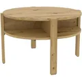 Produktbild: Carryhome Couchtisch, Eiche Artisan, Holzwerkstoff, rund, eckig, 74.4x45.5x74.4 cm, offenes Fach, Wohnzimmer, Wohnzimmertische, Couchtische
