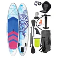 Produktbild: BRAST® SUP Board Lady | Aufblasbares Stand up Paddle Set für Frauen | 300cm viele Modelle | inkl. Sonderzubehör | 2in1 Paddel Kajak-Sitz Action-Cam-Halterung Fußschlaufe Pumpe Rucksack | Water 300