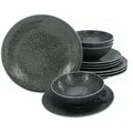 Produktbild: Creatable Tafelservice, Dunkelgrau, Keramik, 12-teilig, orientalisch, Essen & Trinken, Geschirr, Geschirr-Sets, Tafelservice