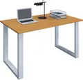 Produktbild: VCM Holz Schreibtisch | H. 76 x B. 110 x T. 80 cm | Computertisch schlicht | Füße aus hochwertigem Metall | Arbeitstisch | Büromöbel - Lona U