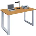Produktbild: VCM Holz Schreibtisch H. 76 x B. 110 x T. 80 cm Computertisch schlicht Füße aus hochwertigem Metall Arbeitstisch Büromöbel - Lona U