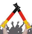 Produktbild: FRIES  Fan Air Sticks 2er Set Klatschstangen  Deutschland Schwarz-Rot-Gold